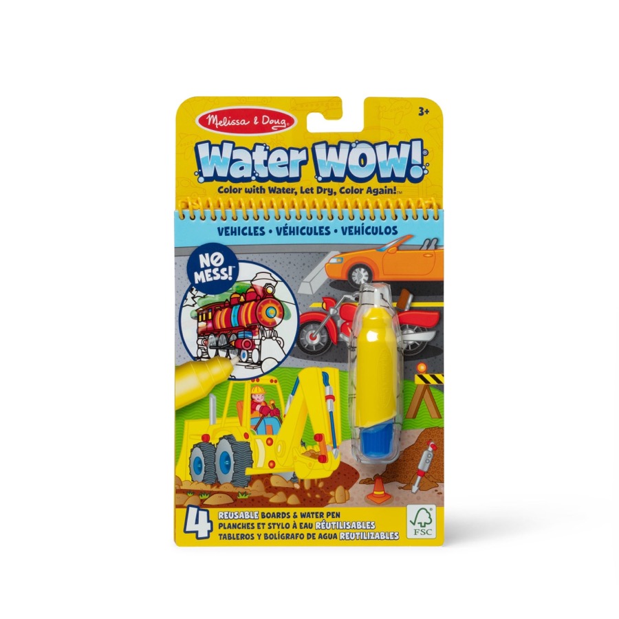Melissa & Doug Water WOW! waterkleurboek, voertuigen