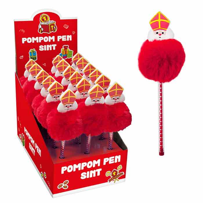 Pen met Sinterklaas en een rode pompon