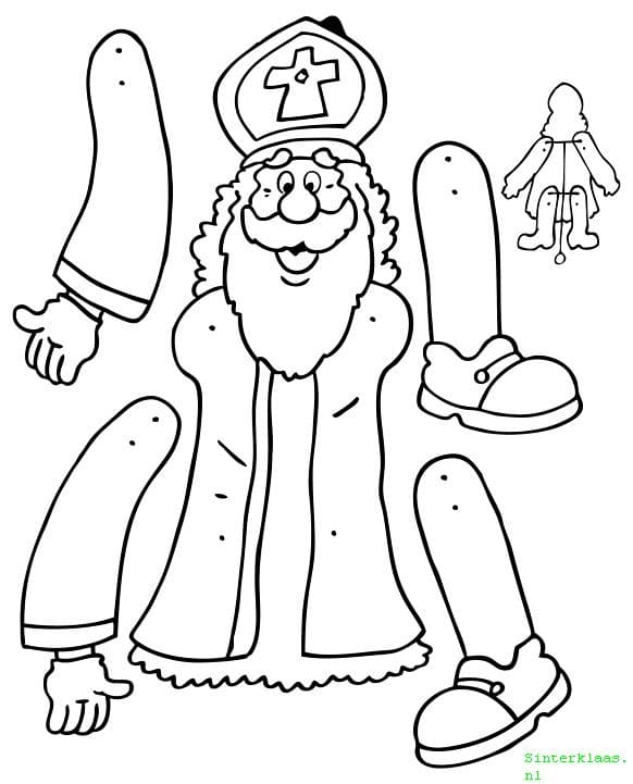 Voorbeeld van de Sinterklaas trekpop