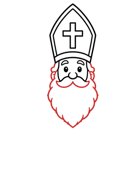Stap 3: de snor en de lange baard erbij